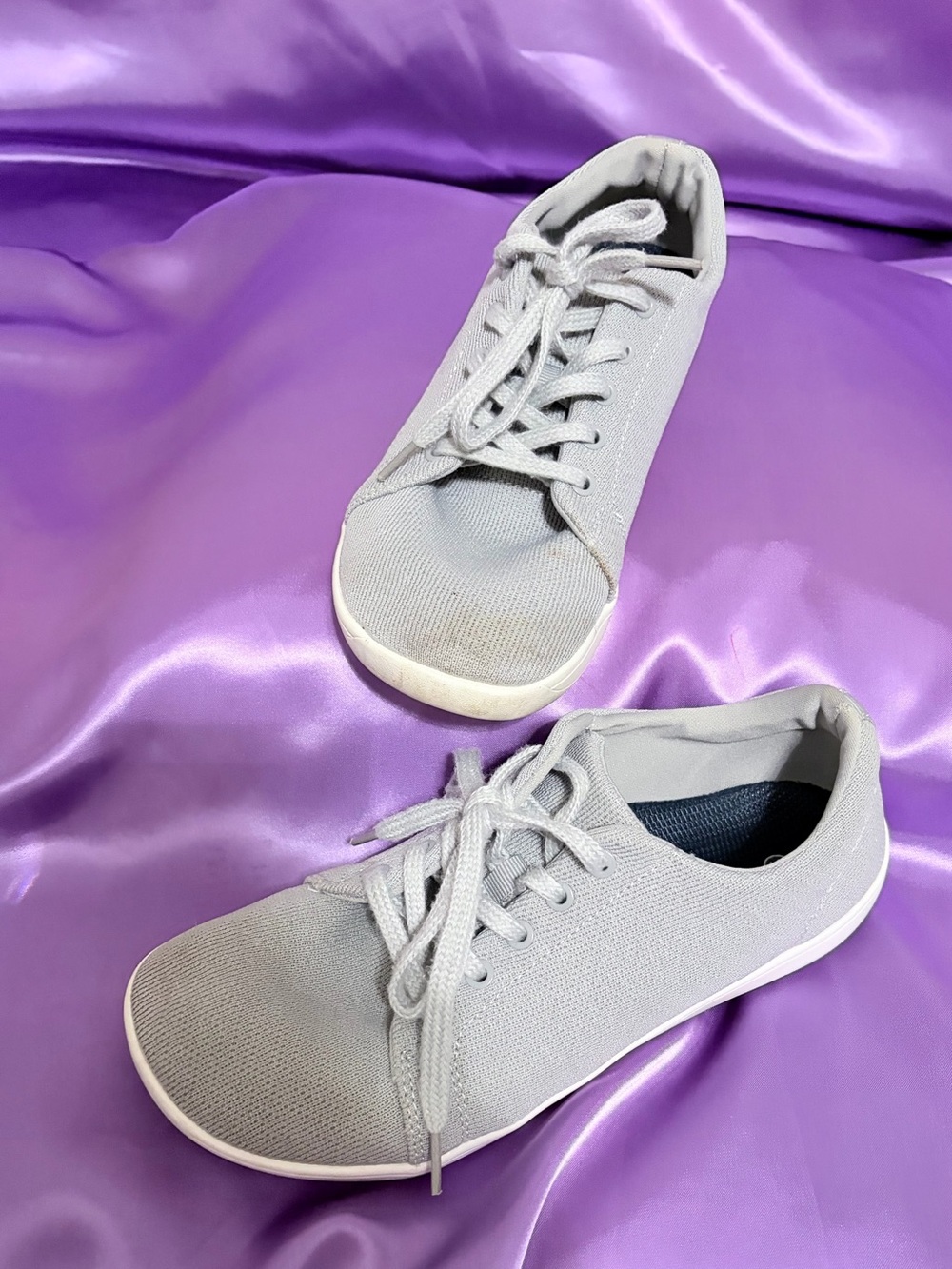 Women’s Casual Lace-Up Within Sneakers - Light Gray